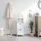 Flash Furniture Dune Farmhouse Bathroom Storage Organizer w/Two Removable Drawers and Open Display Shelf in White FS-BATH-4-WH-GG - alternate 1